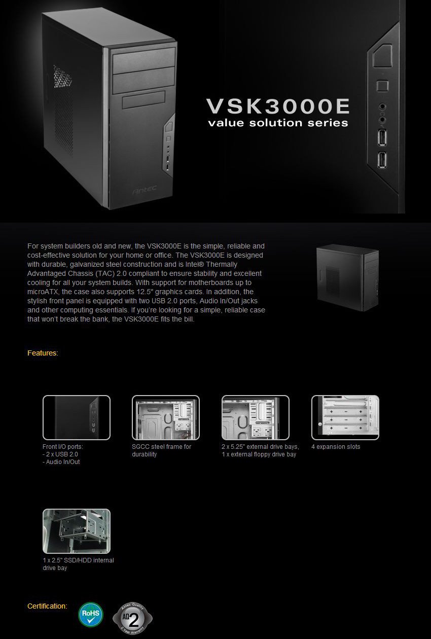 Antec  VSK-3000B-U3 Overview