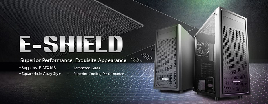 Deepcool E-SHIELD Tempered Glass Mid-Tower E-ATX Case - Desktop Overview 1